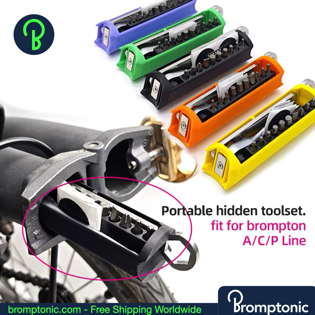 Brompton Hidden Magnetic Tool Box & Repair Set – Frame-Integrated Storage Kit