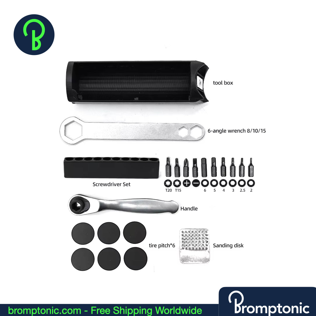 Brompton Hidden Magnetic Tool Box & Repair Set – Frame-Integrated Storage Kit