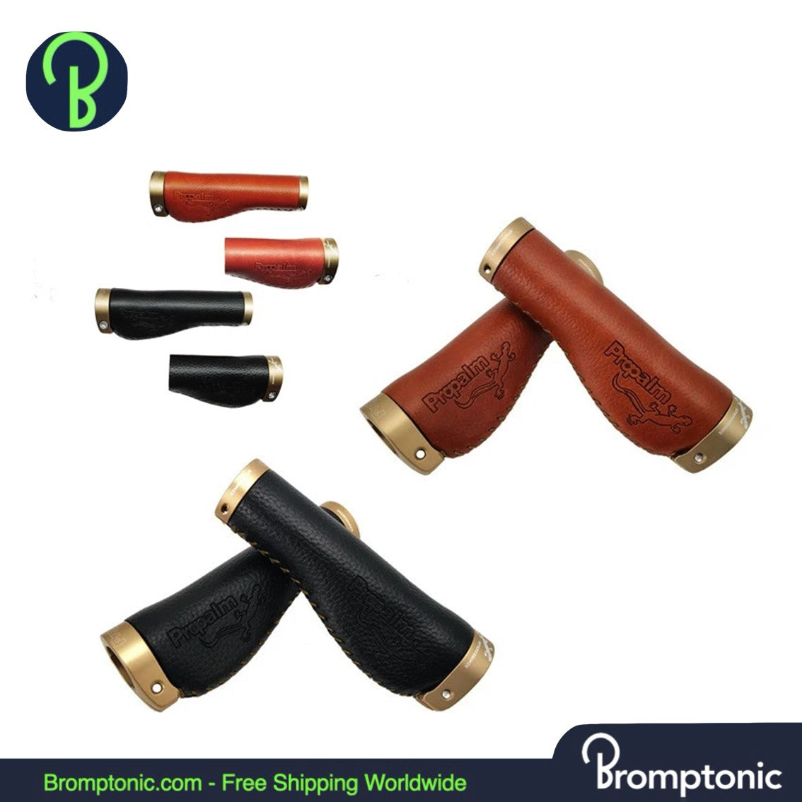 Brompton Leather Handlebar Grips – Ergonomic Lock-On Design
