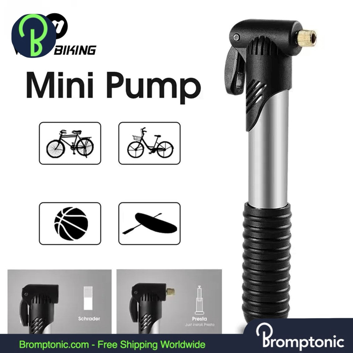Brompton Portable Mini Pump Lightweight Air Pump