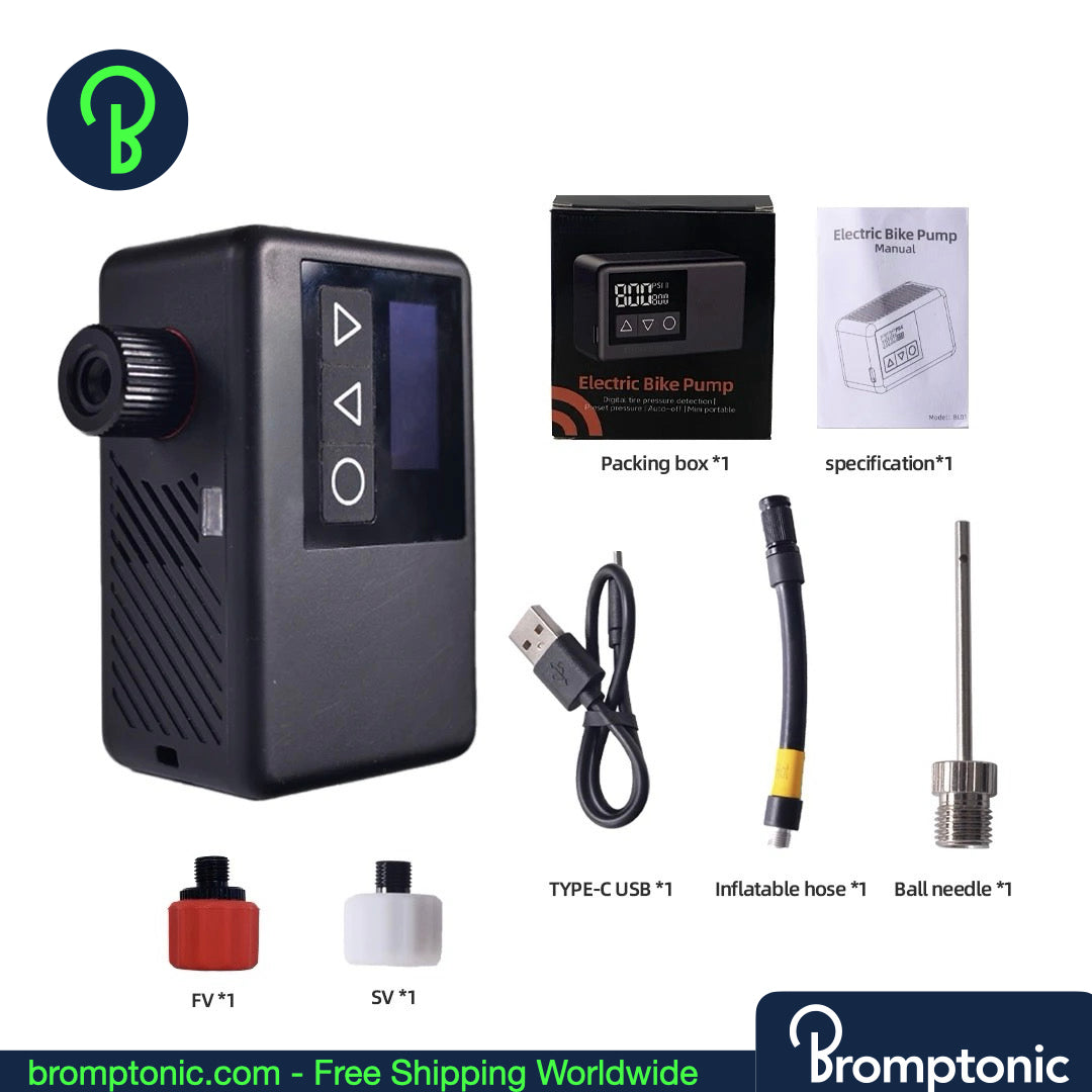 Brompton Electric Mini Pump – 120 PSI Smart Pocket Inflator